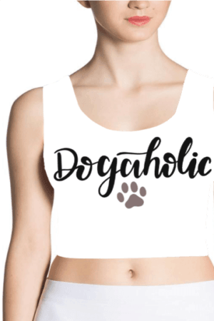 dogaholic Womens AOP Crop Tank
